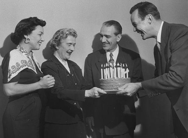 Tommye Rodemeyer, Susan Cost, Del King (announcer) and Harry Gibbs